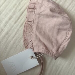 Zara Soft Pink Baby Bonnet